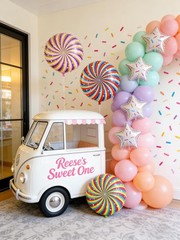 Colorful Swirl Round Balloons Decorations Set, Rainbow Spiral Foil Balloons f…