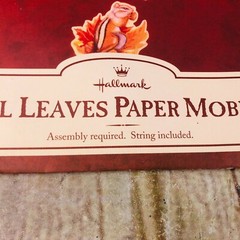 vtg Hallmark paper fall leaves mobile decoration decor