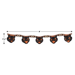 Beistle 2 Piece Vintage Halloween – Cat Banners S01971Az2