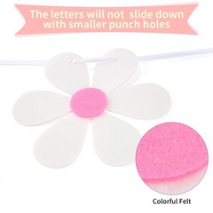 Mother’s Day Felt Banner, Pre-Strung Happy Mother’s Day Banner with Flower,Ga…
