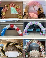 21ft Balloon Arch Stand Kit Adjustable Party Decoration Frame for Wedding Birthd