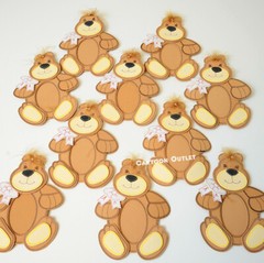 10 FOAM Bear PARTY FAVORS Teddy Bear BABY SHOWER Birthday Foam Decoration 7″