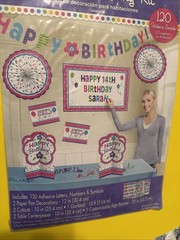 Birthday Party Customizable Room Decorating Kit Includes 120 Stickers – New!