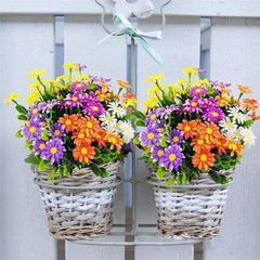 Home Decor Artificial Flower Bouquet Bendable Stems Yellow Purple White