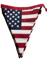 Large Handmade American Flag Pennant Banner USA 4th of July Streamer Party