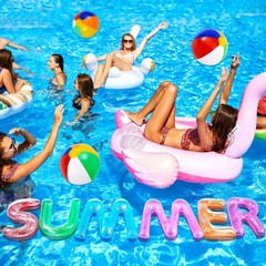 Best Ceenna 20″ Hello Summer Floating Pool Inflatable Letters Decoration with 4