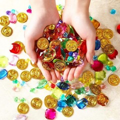 430 Pieces Pirate Party Decorations Pirate Treasure Jewels and Pirate Gold Fake