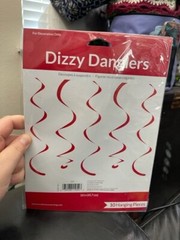 Creative Converting Red Dizzy Danglers 10ct Hanging Decoration Party Supply New!