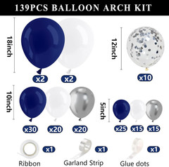 DAZONGE Navy Blue Graduation Decorations 2026 – Set of 4 Grad Balloon Boxes with