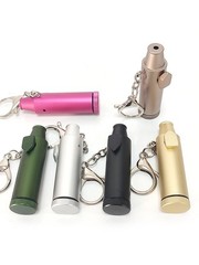 2Pack Metal Storage Box Vial Part Tool Travel Spice Container With Keychain