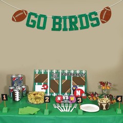 Go Birds Banner – Fly Eagles Banner, Football Game Day Green