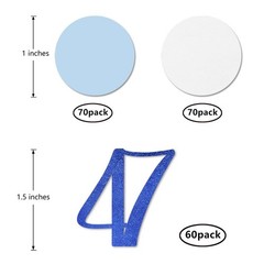200 PCS Blue Glitter Number 47 Confetti Anniversary Party Table Decor