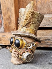 Halloween Garden Gothic Gift Home Ornament Skull Home DS6246 – ELM WH