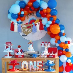 Airplane 1st Party Decorations for Boy Airplane High Chair Banner with Cone H…