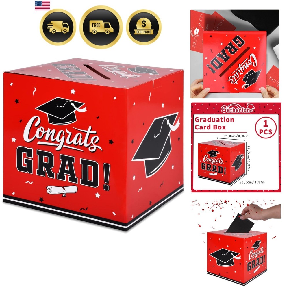 Graduation Decorations 2026 Grad Card Box for Gift Graduation Party Favors De…