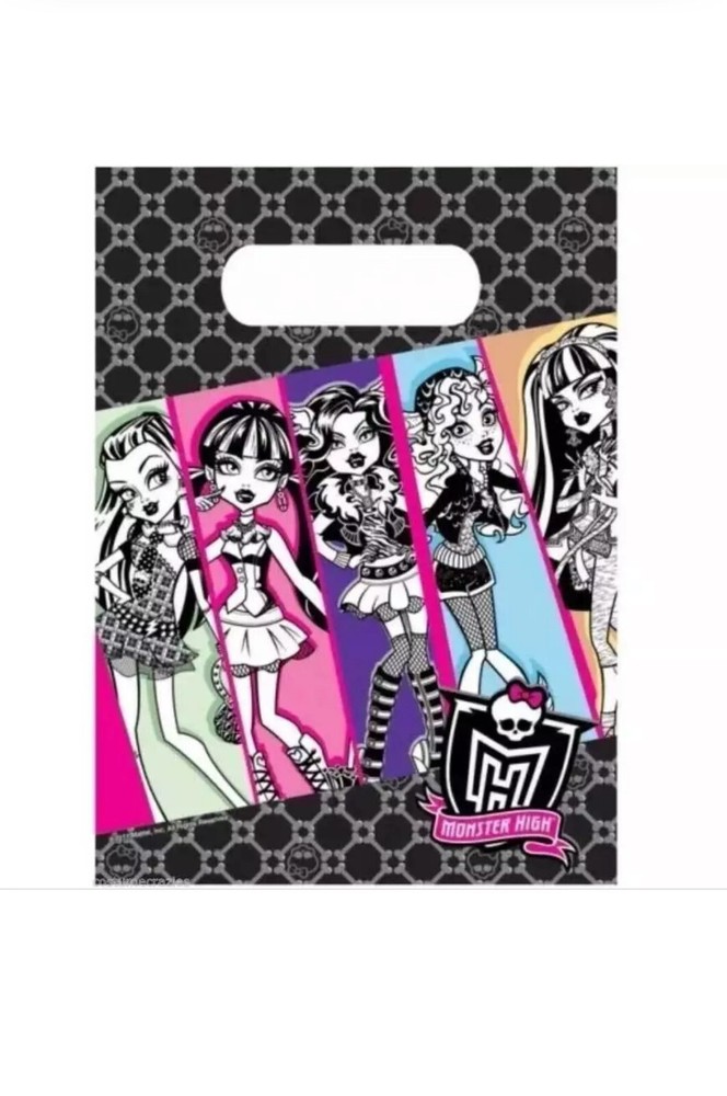 MONSTER HIGH Loot Bag Birthday Party Kids Supplies Amscan 8 Count Treat Bags