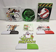 Ghostbusters Birthday Party Banner Cupcake Toppers Honeycomb Centerpieces Swirls