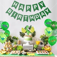 Dinosaur Balloons, 12 Inch Fruit Lime Dark Green White Confetti Balloons with…