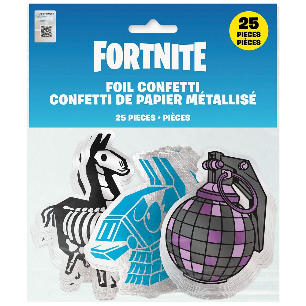 Fortnite Deluxe Foil Confetti 25-Piece Pack | Party Decorations | 6 Packs