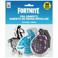 Fortnite Deluxe Foil Confetti 25-Piece Pack | Party Decorations | 6 Packs