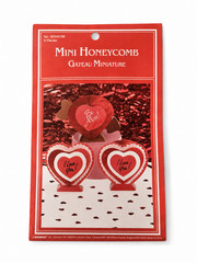Vintage Amscan Mini Paper Honeycomb Valentine’s Decorations 3 Hearts Be Mine NOS
