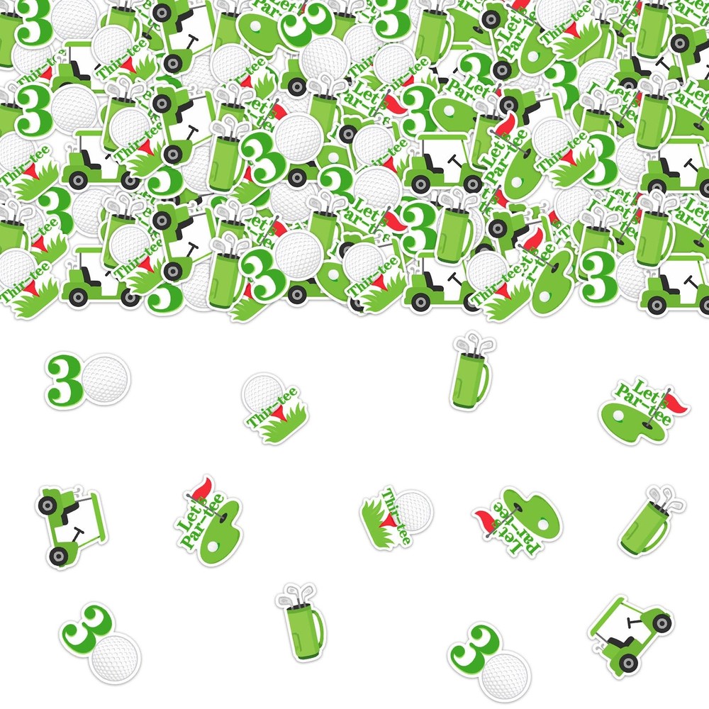 200 PCS Golf 30th Birthday Confetti Balls Carts ThirTee Table Scatters Art