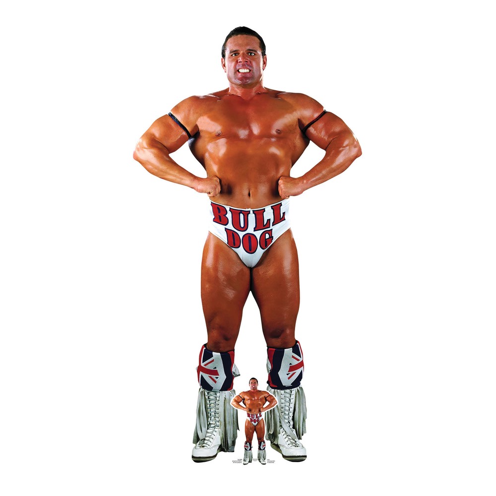 The British Bulldog Official WWE Lifesize Cardboard Cutout and FREE Mini Standee