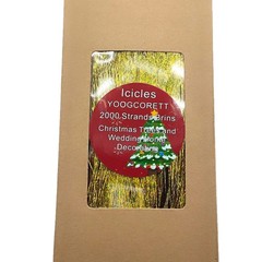 2000 PCS Gold Christmas Icicles Tinsel Shiny 18 Inch Tree Decor Supplies