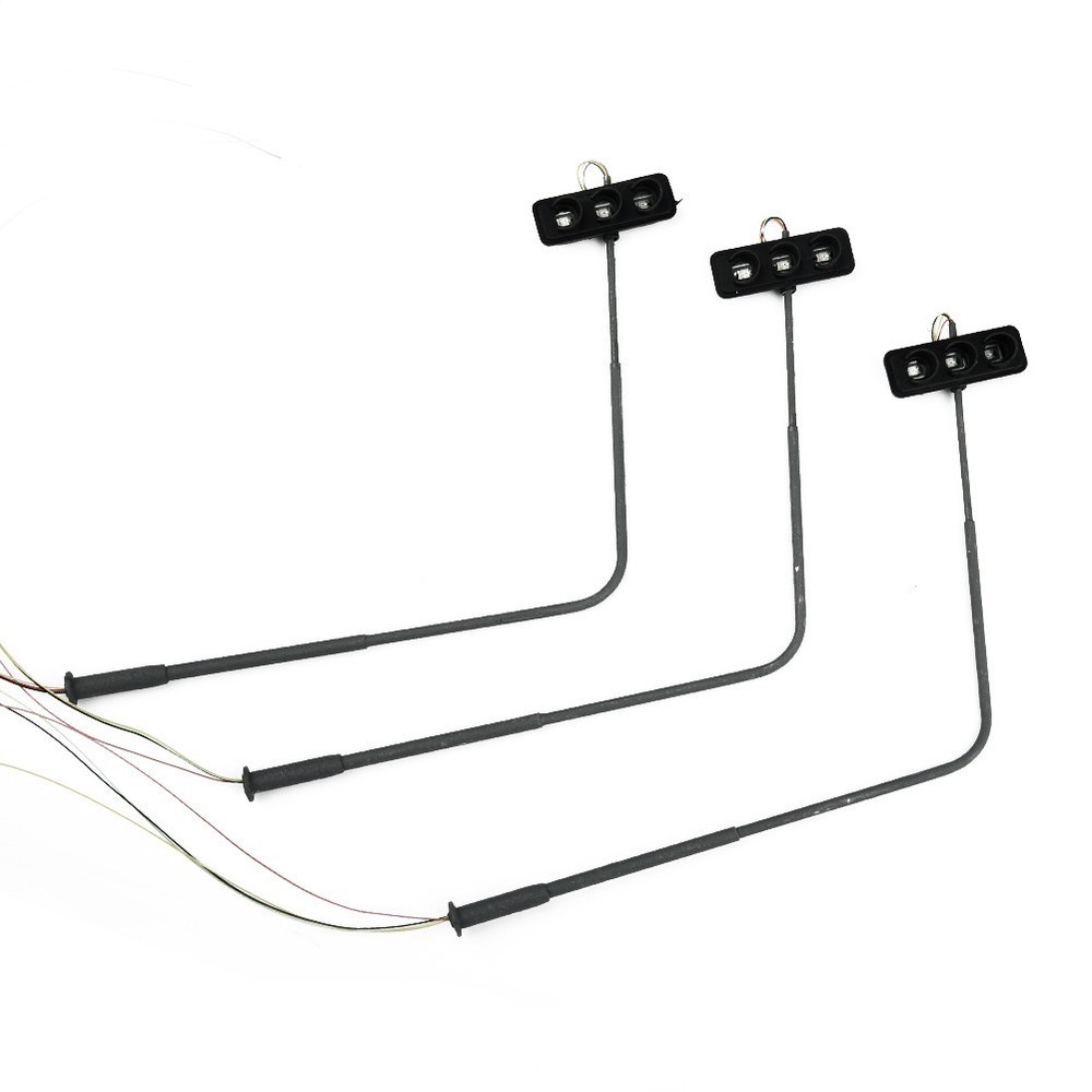 3Pcs Gauge H0 Traffic Lights With Pedestrian Lights and LEDs Vehicle 1:87 Right