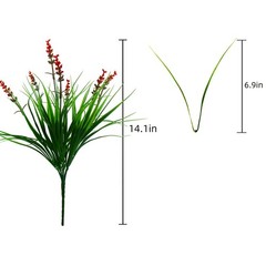 alyptus Artificial Flowers Outdoor 12 Bundles Fake Plants Large, Red