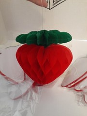 Haconba 15 STRAWBERRY Tissue HoneyComb Decoration Party 2 size 5.5″ & 7″