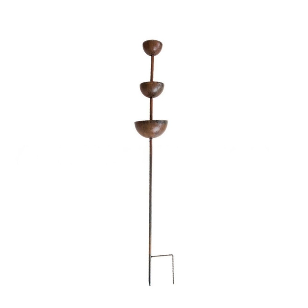 Metal Raincatcher for Garden with Rust Resistant Coating and Functional Design