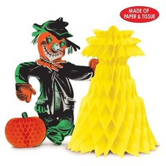 Halloween Scarecrow Tissue Paper Centerpiece Classic Vintage Style by Beistle