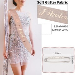 Exclusive 40th Birthday Crown, Sash + Pearl Pin Set for Stylish Celebrations