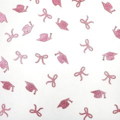 200 PCS Pink Bow Graduation Confetti Class Of 2026 Congrats Grad Table Decor