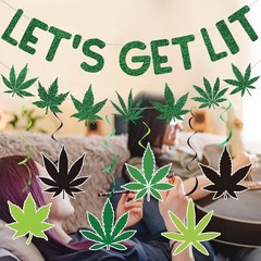Weed Party Decorations for Adults Weed Marijuana 420 Decorations for Party Weed