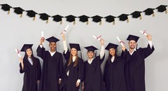 Graduation Decorations Class of 2026 Glitter Pre-Strung 118.08 inches, Black
