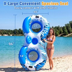 Pool Float Adult,2-Person Large Inflatable River Float, XL River Tubes for Fl…
