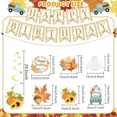 Thanksgiving & Fall Birthday Party Decorations Set, Thanksgiving Banner Hanging
