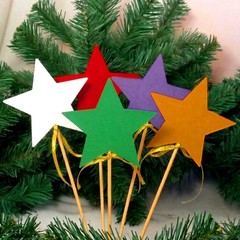72 Pcs 5.5 Inches Large Star Cutouts, 9-Color Assorted Star Shape Die Cut for…
