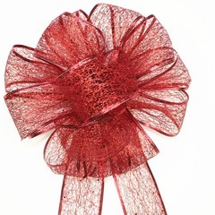 Christmas Tree Bow with Streamer Red Edge Christmas Bow-knot Bouquet Gift