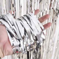 2M Foil Fringe Tinsel Shimmer Curtain Door Wedding Birthday Party DECORATIONS