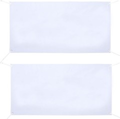 Versatile 2-Pack 2×4 Ft White Blank Banners for Indoor & Outdoor Events