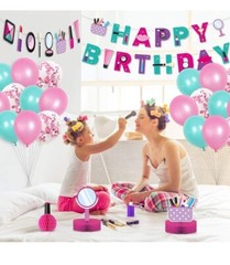27 Pieces Girl Princess Makeup Spa Theme Party Supplies Decoration Set Including