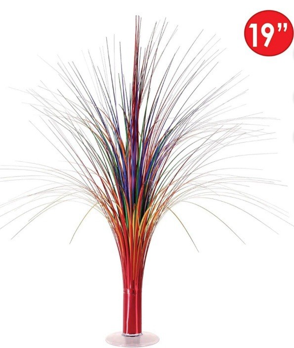 2 x Metallic Spray Centerpieces- 19” With Clear Plastic Base. Occasion, Party