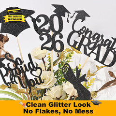 Graduation Decorations 2026, 24 PCS Class of 2026 Double-Sided Centerpieces with