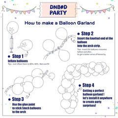Pastel Floral Butterfly Balloon Arch Kit for Baby Shower & Garden Parties