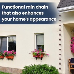 Functional Garden Rain Chain with Antique Bronze Finish for Drainage Solution