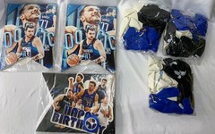 Luka Dončić Basketball Birthday Set-Balloons And Banner- Black,blue And White