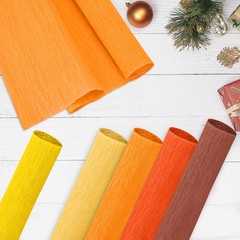 Crepe Paper Streamers 8 Rolls, 10 X 98Inch 8 Pumpkin Colors Crepe Paper Sheets f